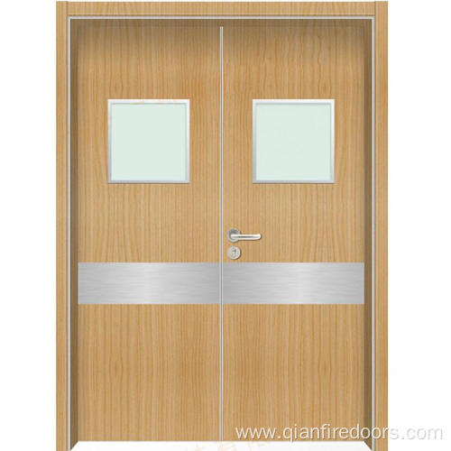 Hospital double wooden ancient doors wood door